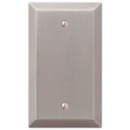 Amerelle Amerelle Century Brushed Nickel 1 gang Stamped Steel Blank Wall Plate 1 pk 163BBN
